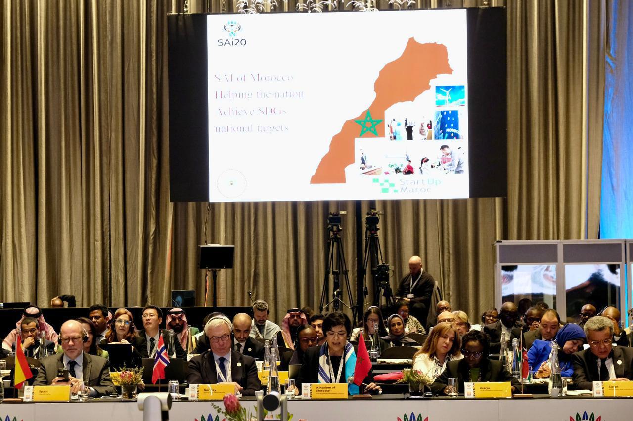 خريطة المملكة المغربية ترفرف كاملة في قمة الأجهزة العليا للرقابة المالية والمحاسبة بجنوب افريقيا