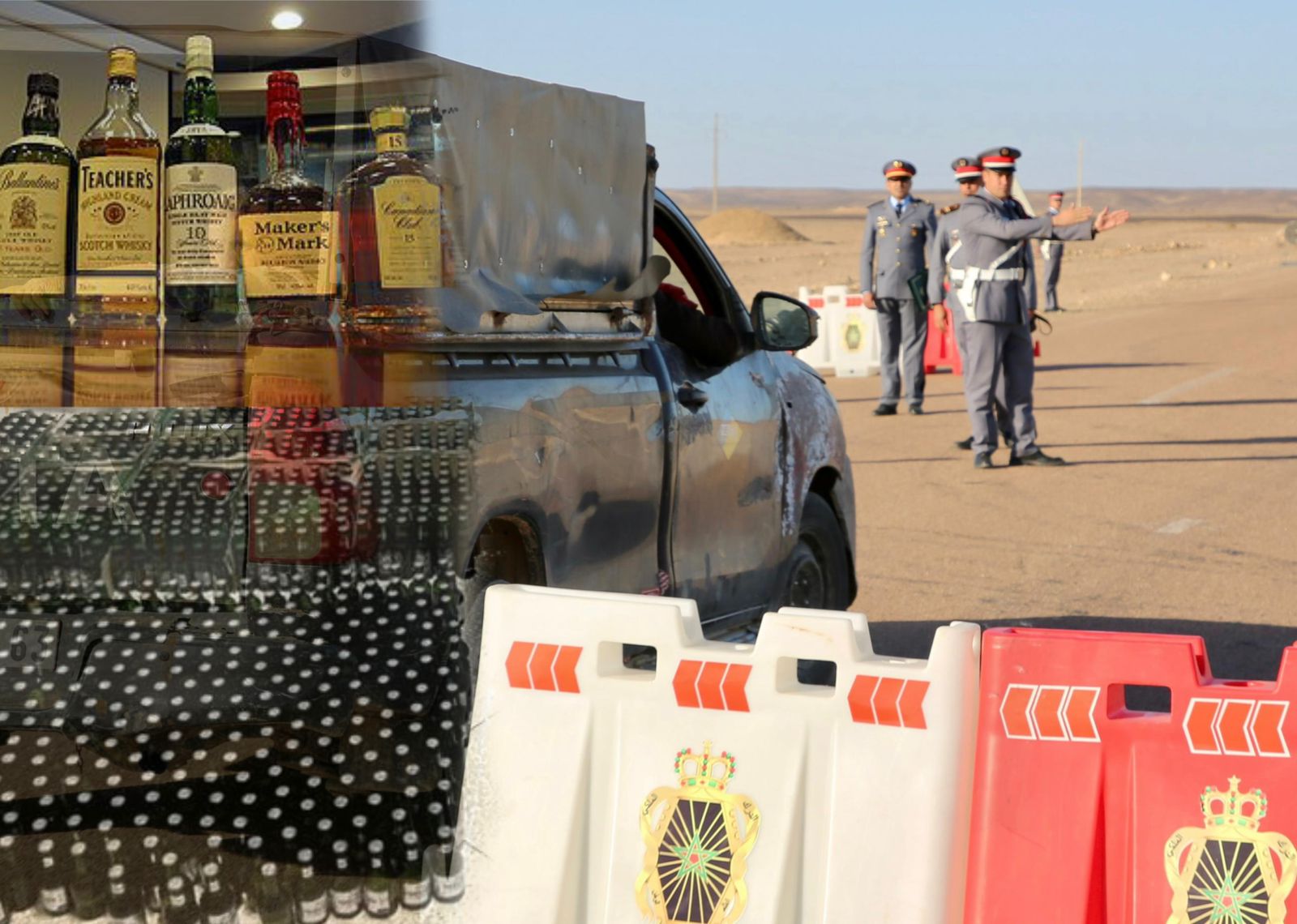 الدرك الملكي بالسمارة يحجز أكثر من 1000 قنينة خمر ويوقف 3 أشخاص