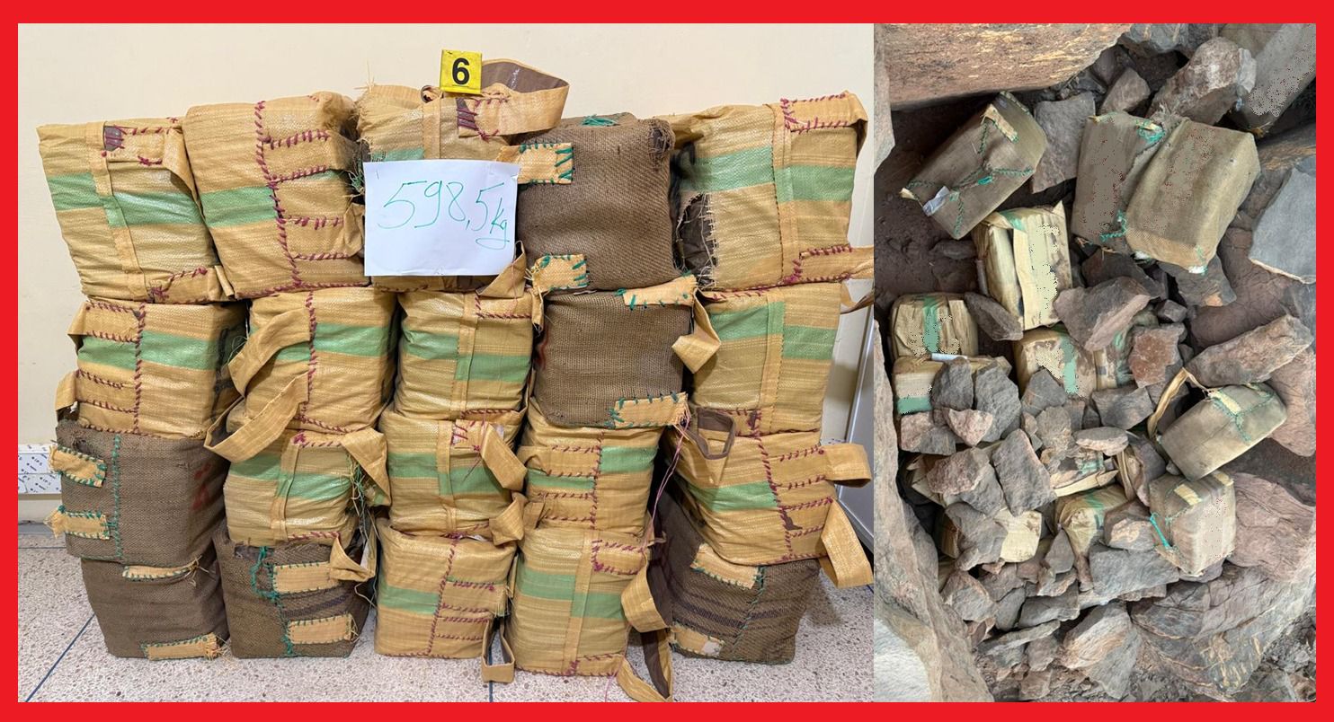 طاطا.. إحباط عملية تهريب 598 كيلوغرام ونصف من الحشيش في تنسيق مشترك للأمن والدرك الملكي