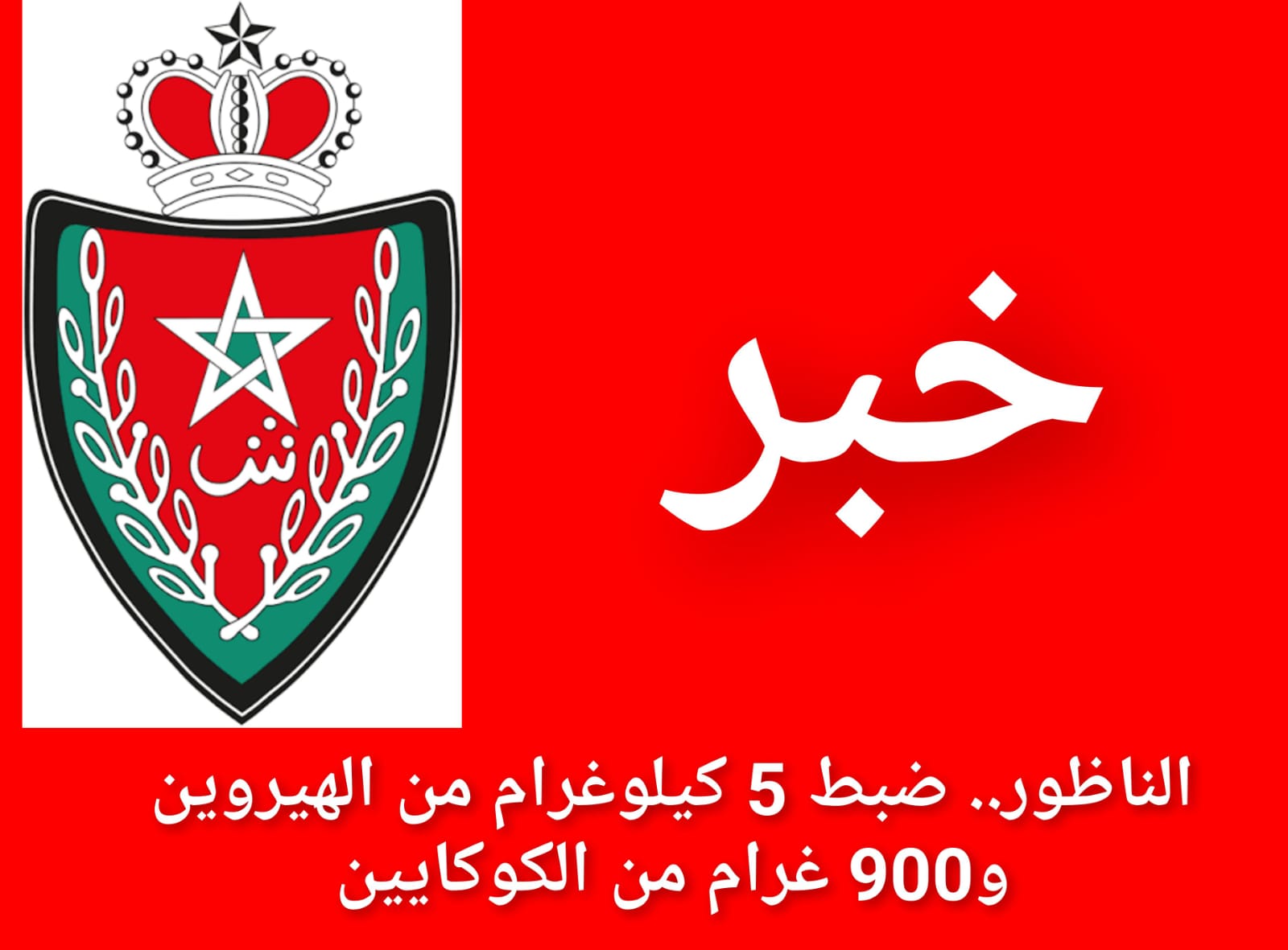 الناظور.. ضبط 5 كيلوغرام من الهيروين و900 غرام من الكوكايين