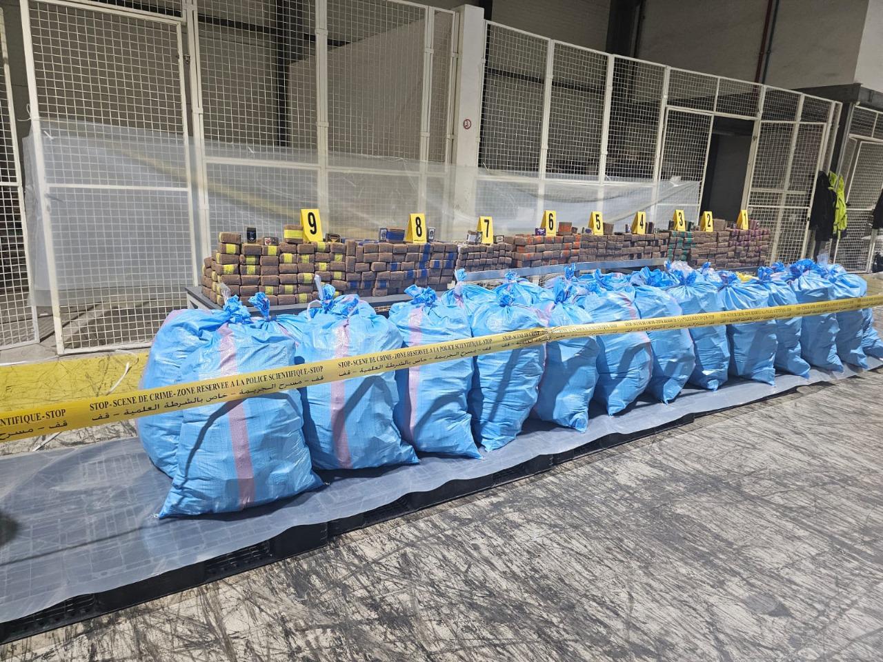 طنجة المتوسط.. إجهاض محاولة تهريب ثمانية أطنان و196 كيلوغراما من مخدر الشيرا مخبأة داخل قضبان بلاستيكية
