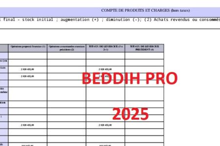 البيان الختامي لمؤسسة BEDDIH PRO برسم سنة 2025